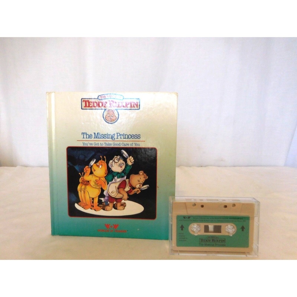 Teddy Ruxpin The Missing Princess Book & Tape 1980s Worlds of‎ Wonder Vintage